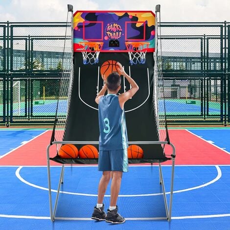 GOPLUS Jeu de Basketball Arcade électrique avec 2 Paniers, 4