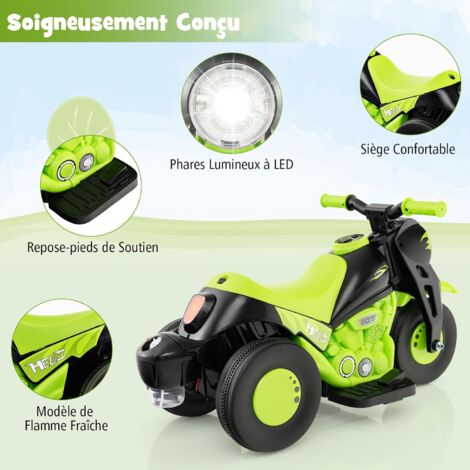 Moto électrique Enfant 12V - Sous Licence Aprilia, Avec Roues D'entraînement, Suspension, Phare Et Musique - Charge Max 30 Kg, Rouge