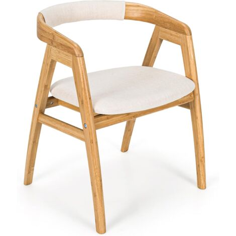 HOMCOM Lot de 4 chaises de salle à manger esprit campagne dossier croisé  bois pin blanc pas cher 