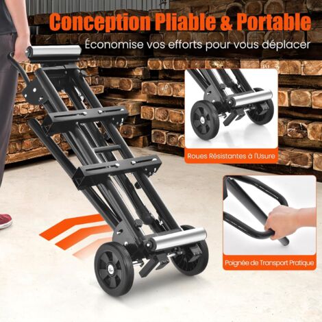 Support De Hamac Double COSTWAY - Hauteur Ajustable, Capacité 200kg, Pour Hamacs De 2.75 à 3.8m - Noir