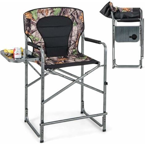 Outsunny Chaise de camping double siège pliable avec poche de