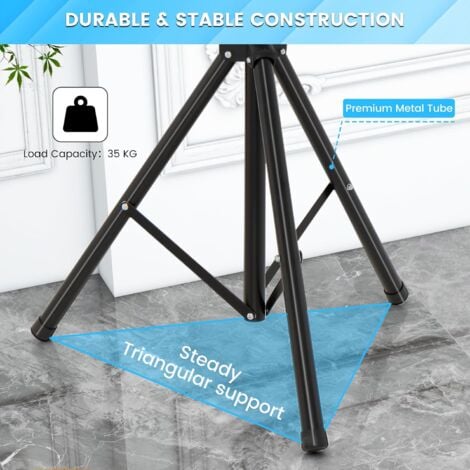 COSTWAY Support TV sur Pied Universel Pivotant pour TV 21’’ à 47’’ LCD LED Plasma, Hauteur Réglable, Trépied Pliable, Pied TV Antidérapant en Métal, Charge Max 35kg, pour Chambre, Salon, Bureau