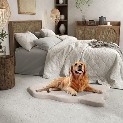Coussin de lit pour chien en peluche doux antidérapant avec housse