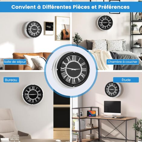 Horloge Murale Silencieuse En Forme De Dent Acrylique Miroir - Design Moderne Pour Chambre Ou Bureau - 27x25 Cm - 8