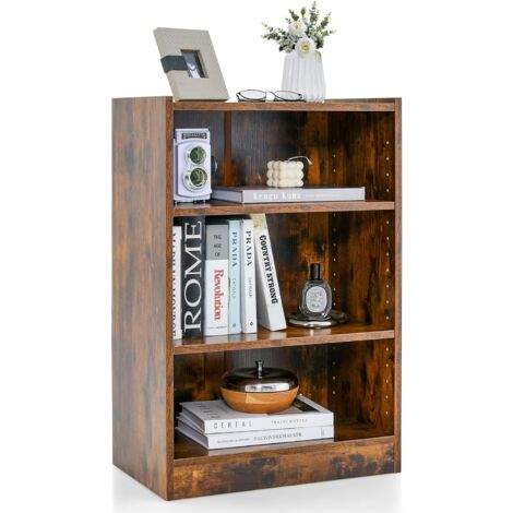 Costway – Bibliothèque scandinave modulable 50 x 30 x 75 cm – 3 étagères réglables 18 positions – Dispositif anti-renversement – Bois d’ingénierie MDF (1/5)