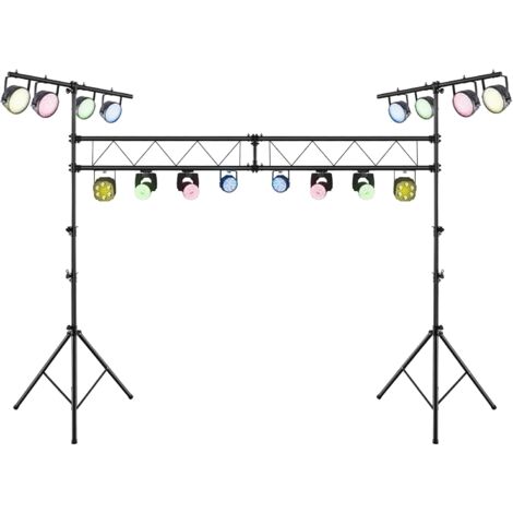 Costway – Support d'éclairage LED réglable 180-350 cm – Charge 100 kg – Trépied portable avec barre en ‘T’ pour concerts et événements