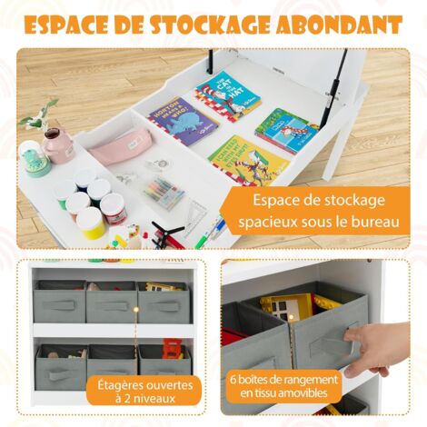 6 en 1 table enfant avec chaise et plateau double face & rotatif 6 en 1 table enfant avec chaise et plateau double face & rotatif