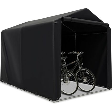 Costway – Abri à vélos extérieur 160 x 218 x 164 cm – Acier galvanisé antirouille – Housse PE 170G – Porte enroulable pour accès facile