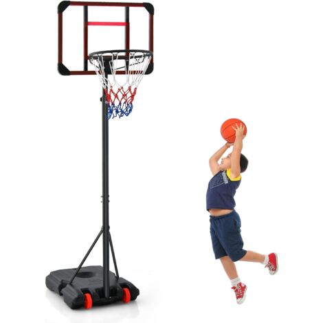 Yaheetech Panier de basket Portable Réglable en Hauteur 226,5-256,5 cm  Panier de Basket