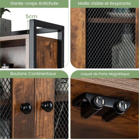 COSTWAY Meuble WC multifonctionnelle 2 en 1, Armoire de Rangement Au-Dessus des Toilettes, Etagère pour Machine à Laver, Étagère réglable, Placard à 2 Portes, Style Industriel, 24 x 60 x 172 cm, Marro