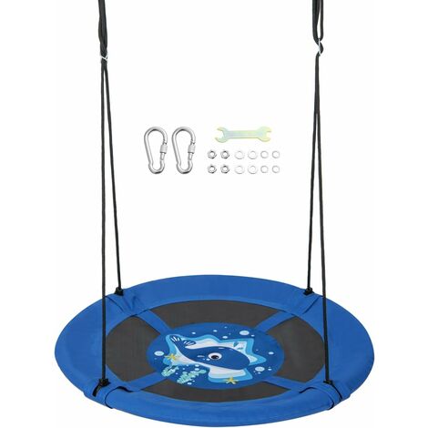 Hanrd Balançoire Nid D’Oiseau – 150 Kg – Extérieur/Intérieur – Corde Réglable – Installation Facile – Enfants