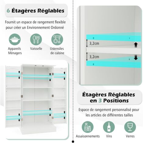 Buffet/Armoire De Cuisine En Bambou Placards à Porte Coulissante Tiroir