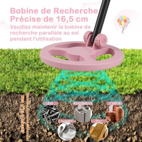 Détecteur De Métaux Pour Enfants – Léger, Pliable, Avec écran LCD Et Pelle