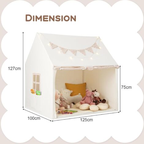 Giantex tente de jeux enfant avec guirlandes lumineuses étoiles, tapis