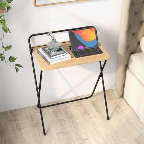 Support De Clavier Pliable Pour Bureau - 75 Cm, En Bois, Installation Sans Perçage