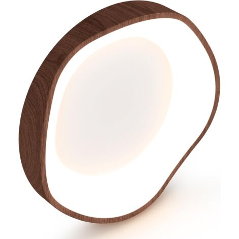 Costway – Plafonnier LED 24W – Éclairage 3000K lumière chaude – Design moderne en métal et bois – Ø41,5cm pour chambre, salon, couloir