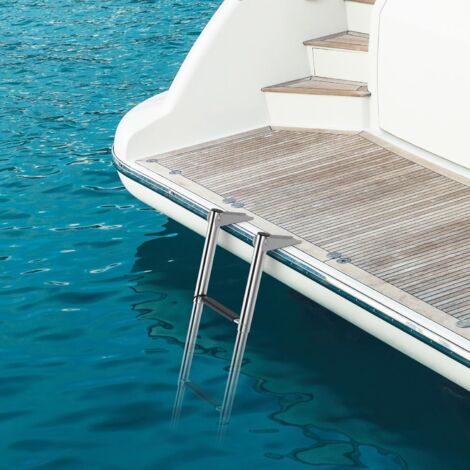Échelle De Bain Pliable 4 Marches Acier Inoxydable 150kg - Pour Piscine Et Bateau