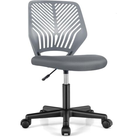 Costway – Chaise de bureau pivotante enfant 77-89cm – Dossier ergonomique – Base 5 étoiles – Siège à roulettes – Charge 150kg – Pour bureau et étude (1/5)