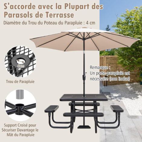 Lot De 4 Grandes Pinces à Nappe Noires Catelves - Acier Inoxydable 7 Cm
