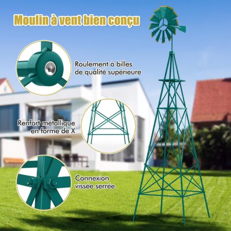 Moulin à vent steel4you A1002 - En acier inoxydable (20 cm de diamètre