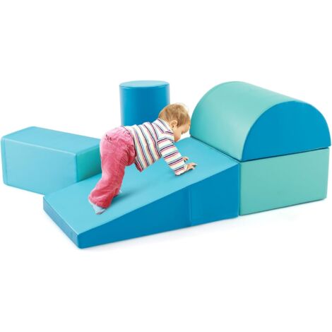 Parcours De Motricité Bébé 6 Pièces - Modules En Mousse Avec Housse PU Douce