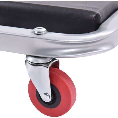 Chariot Mécanicien Pliable 2 En 1 - Planche + Tabouret 150 Kg 6 Roues 360° Atelier Voiture