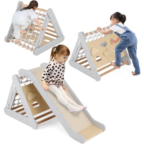 KateHaa Triangle D'escalade En Bois Aux Couleurs De L'arc-en-ciel Structure / Cadre D'escalade D