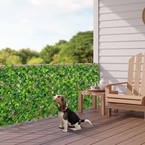 COSTWAY Haie Artificielle Brise-Vue Décoration Extensible, Panneau pour ...