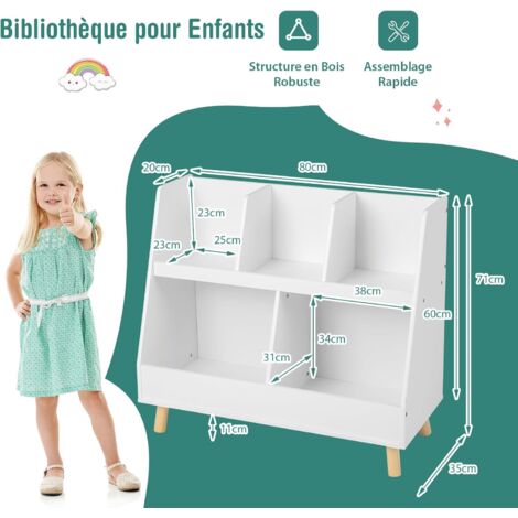 Bibliothèque Enfant Toetol 5 Niveaux – étagère Livres Salle De Classe