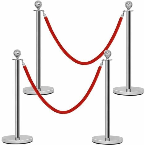 2 ×Barrière Guidage Sécurité Foule Contrôle VIP avec 1,5 m Corde Ridgeyard