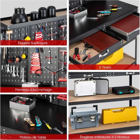 Etabli d'atelier banc travail HOLZMANN wewa1216set