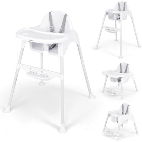Chaise Haute Bébé 3 En 1 LEADZM - Transformable En Rehausseur, Double Plateau, Ceinture 5 Points, 6-36 Mois - 5