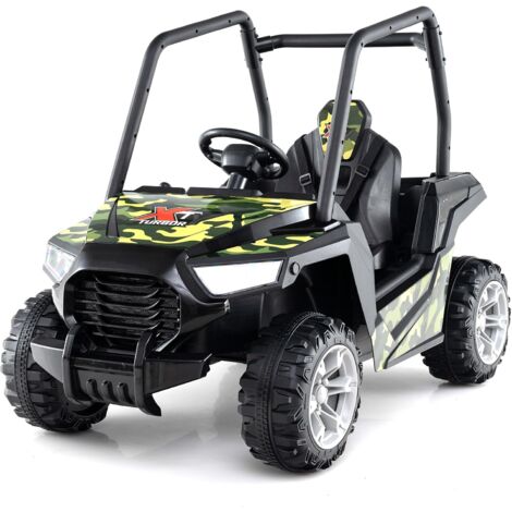 Costway – Voiture électrique enfant 24V avec télécommande – 3 vitesses 2,5/3,2/4,5 km/h – Démarrage lent – Musique et lumières LED – Charge 30kg pour 3-8 ans