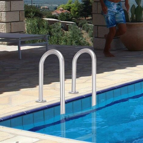 Echelle de piscine à 4 échelons en acier inoxydable 304SS, 183cm, Escalier  piscine à 4 marches