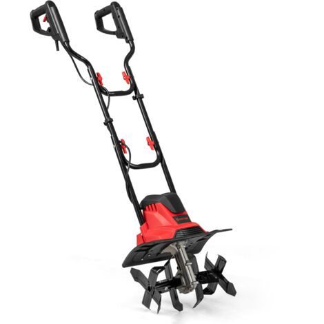 Motoculteur Électrique Filaire, Pliable 10 A, Largeur de Travail 36 cm, Profondeur de Travail 22 cm, Verrouillage de Sécurité, Rouge (1/5)