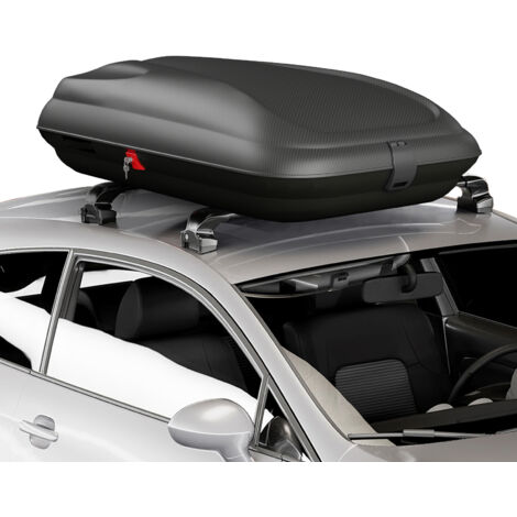 Costway – Coffre de toit rigide 250 L – Rangement imperméable avec serrure et sangles – Ouverture côté pour chargement facile – Charge max 55 kg