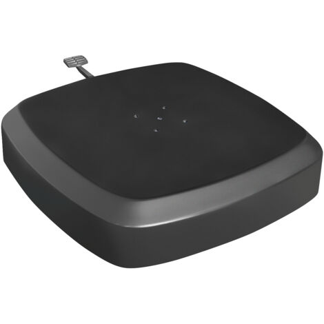 Costway – Pied de parasol déporté avec roulettes – Base remplie 150kg sable humide – Pédale de commande – Résistant aux intempéries – Noir (1/5)