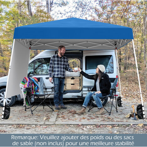 Tente De Camping VidaXL 2 Personnes - Imperméable, Maille Anti-moustiques, E-port, 200x120x88cm, 1,6kg, Bleu