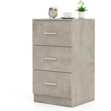 Costway – Caisson de bureau en bois d’ingénierie 3 tiroirs – Dimensions 37x34x66,5 cm – Capacité 55 kg – Poignée ergonomique