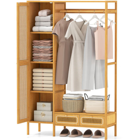 ESituro Portant à Vêtements Avec Banc, Design 3 En 1,Tringle ESituro Portant à Vêtements Avec Banc, Design 3 En 1,Tringle