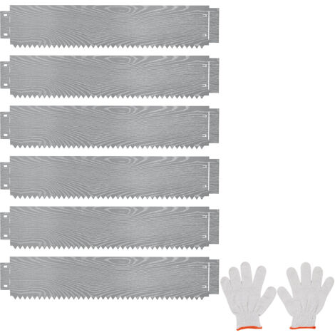 Jardinière Surélevée en Métal Galvanisé 6 Pcs de 600 cm, Jardinière à Creuser pour Pelouses Trottoirs Terrasses, Protection des Arbres, 110 x 20 cm (1/5)