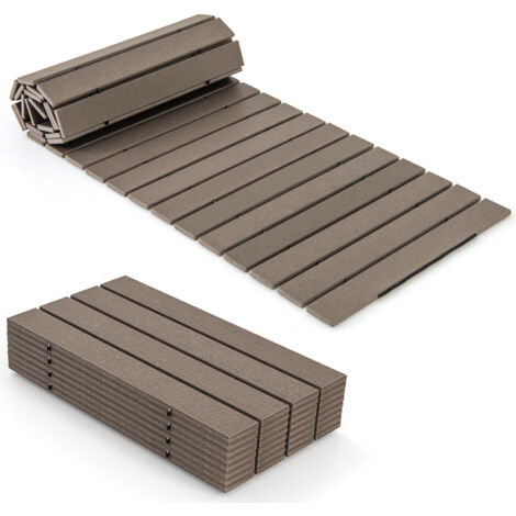 Costway – Allée de jardin enroulable HDPE – Résistante aux intempéries – Surface antidérapante – Dimensions 242 x 55 x 1,2 cm – Connexion en fil métallique (1/5)