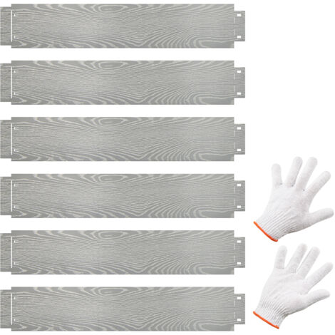 Jardinière Surélevée en Métal Galvanisé 6 Pcs de 600 cm, Jardinière à Creuser pour Pelouses Trottoirs Terrasses, Protection des Arbres, 110 x 20 cm (1/5)