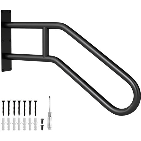 Costway – Rampe d'escalier extérieure en métal – Barre d'appui murale 71 x 46 x 8 cm – Capacité 300 kg – Fixation sur murs variés (1/5)