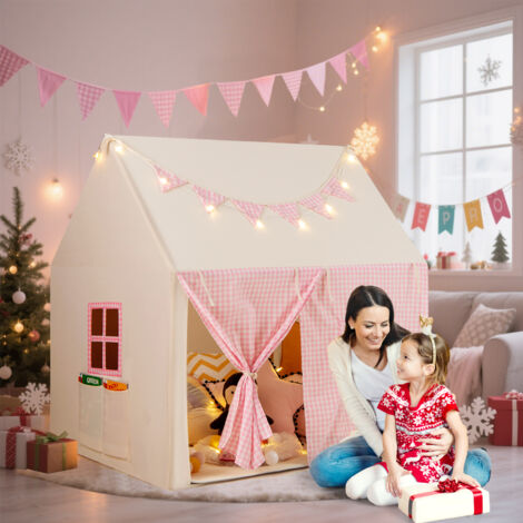 Tente De Jeu Princesse Avec Lumières étoiles – Spacieuse, Lavable Et Super Mignonne Pour 3 Enfants