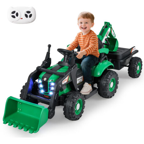 Tracteur à Pédales MalPlay Pilsan – Pelleteuse Avec Poignée – 125cm – Jouet Enfant