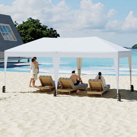Tonnelle Pliante Instantanée 3x3m YITAHOME Avec Sac à Roulettes - Idéale Terrasse, Plage Et Marchés