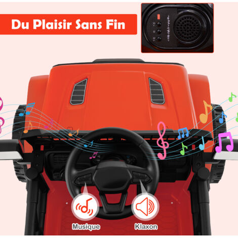Voiture électrique Tout-terrain Rose – Batterie 12V – Télécommande Parentale – Bluetooth, MP3, LED – Pour 1 à 8 Ans