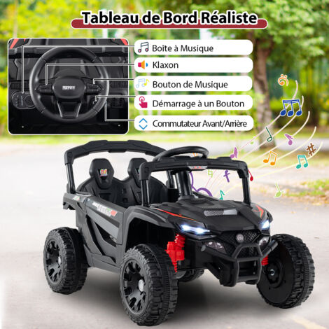 babevy Voiture électrique 12V pour enfants avec télécommande, camion