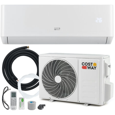 Costway – Climatiseur réversible mono-split 12000 BTU – Technologie inverter A++ – Refroidissement rapide 30s – Surface jusqu'à 22m²